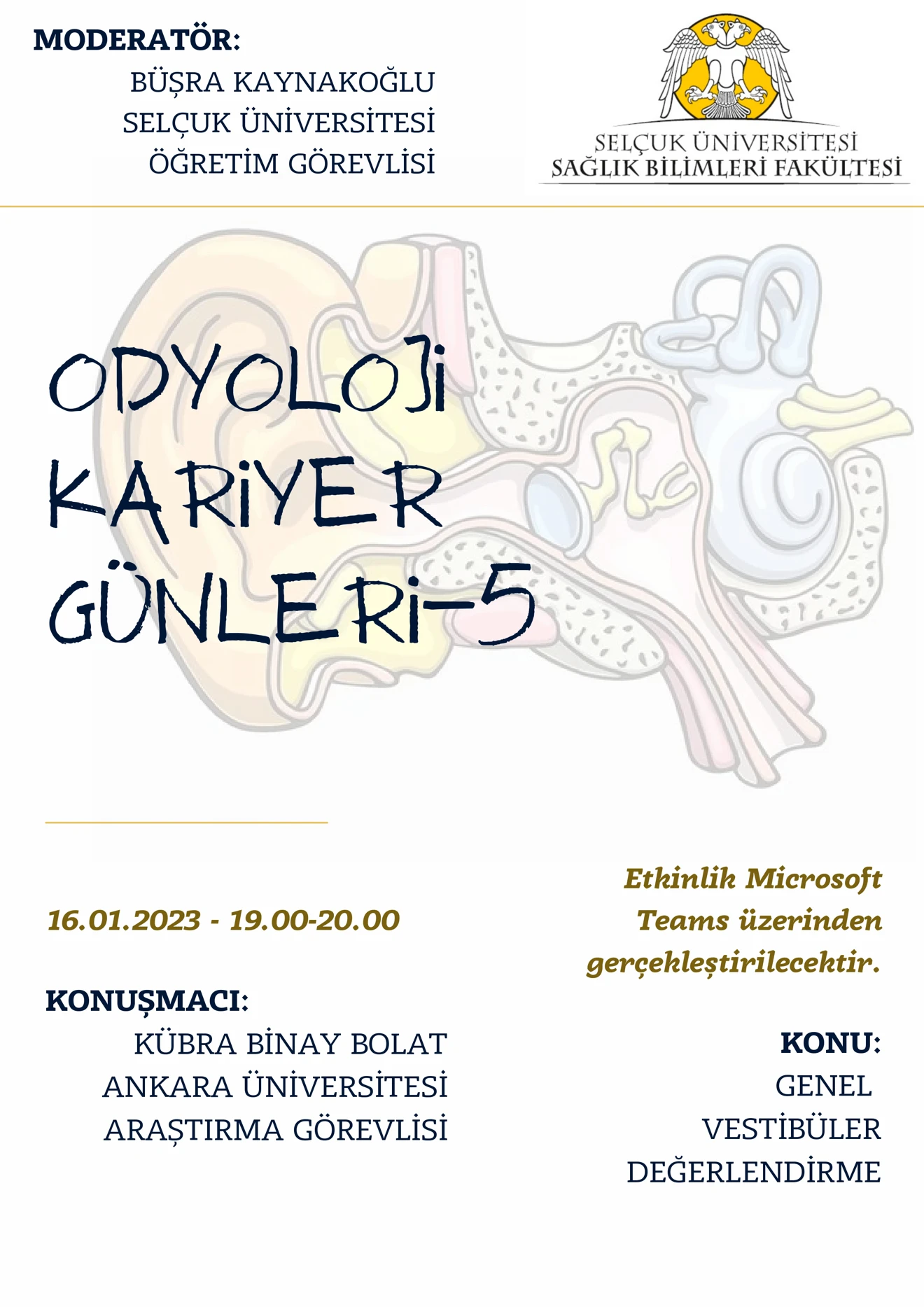 Odyoloji Bölümü Kariyer Günleri - Genel Vestibüler Değerlendirme 